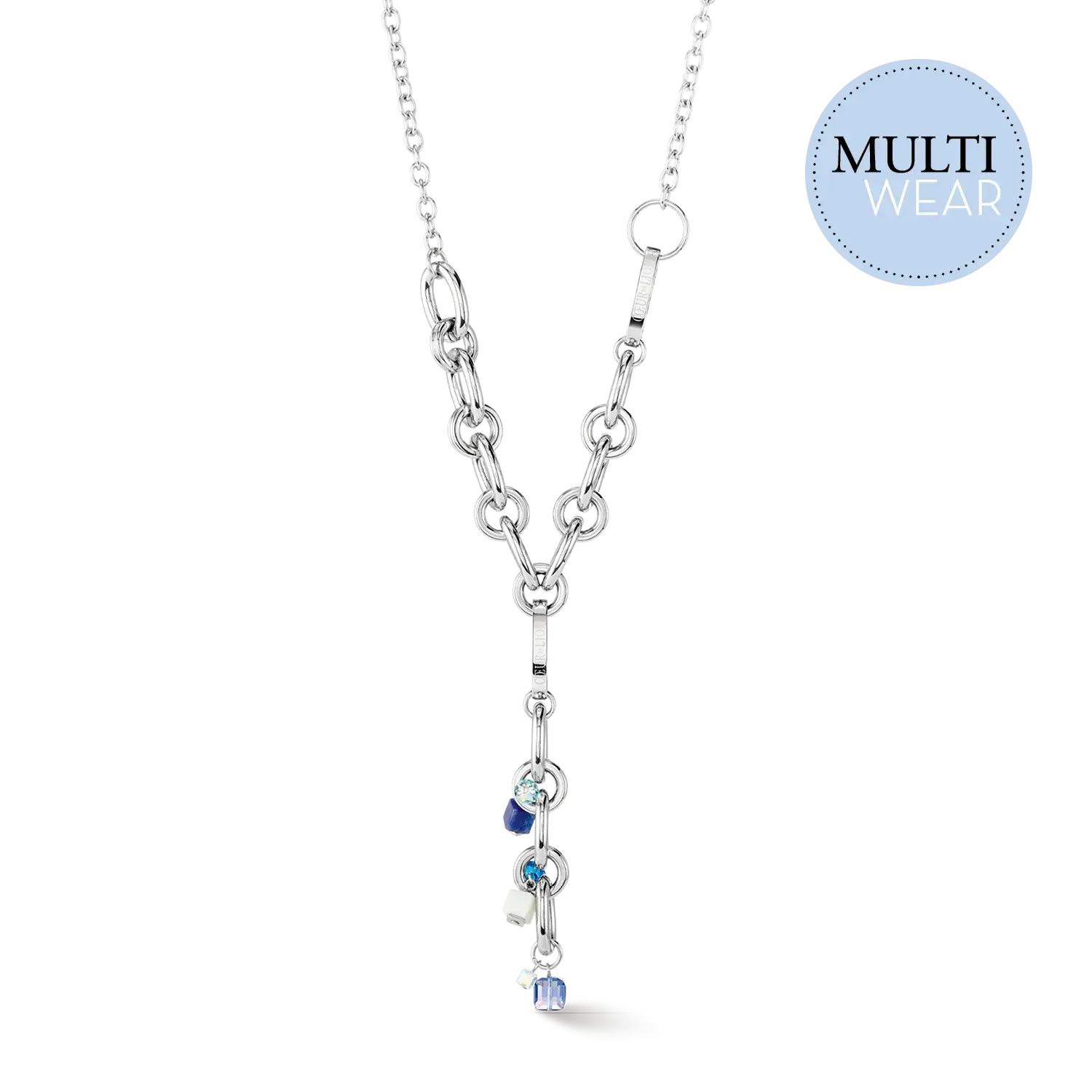 Neptune's Treasure necklace silver blue