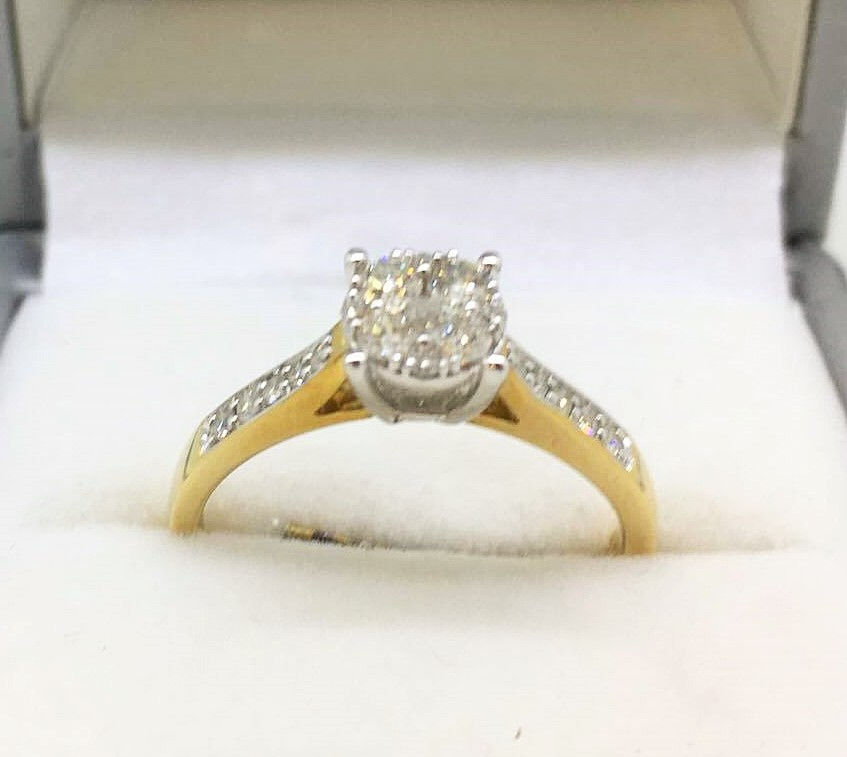 Thumbnail: 9ct Yellow Gold Diamond Engagement Ring