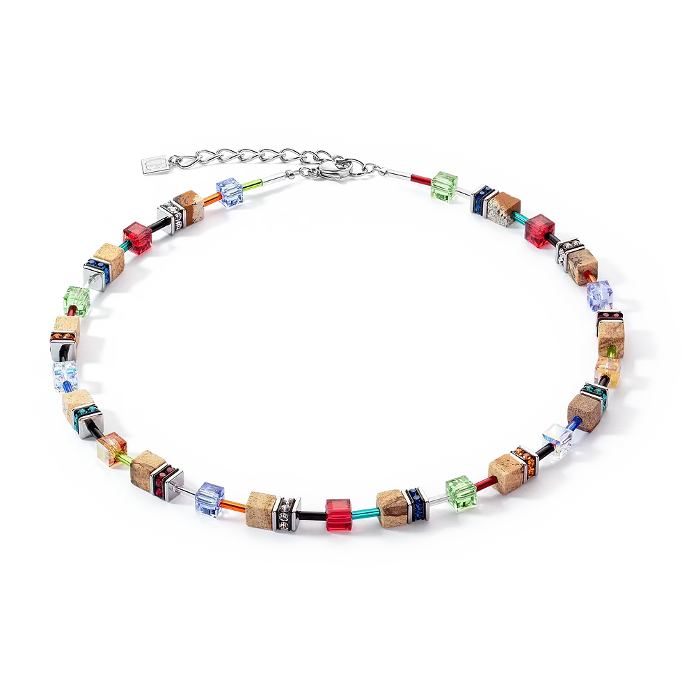 GeoCUBE® Iconic Nature necklace multicolour brown