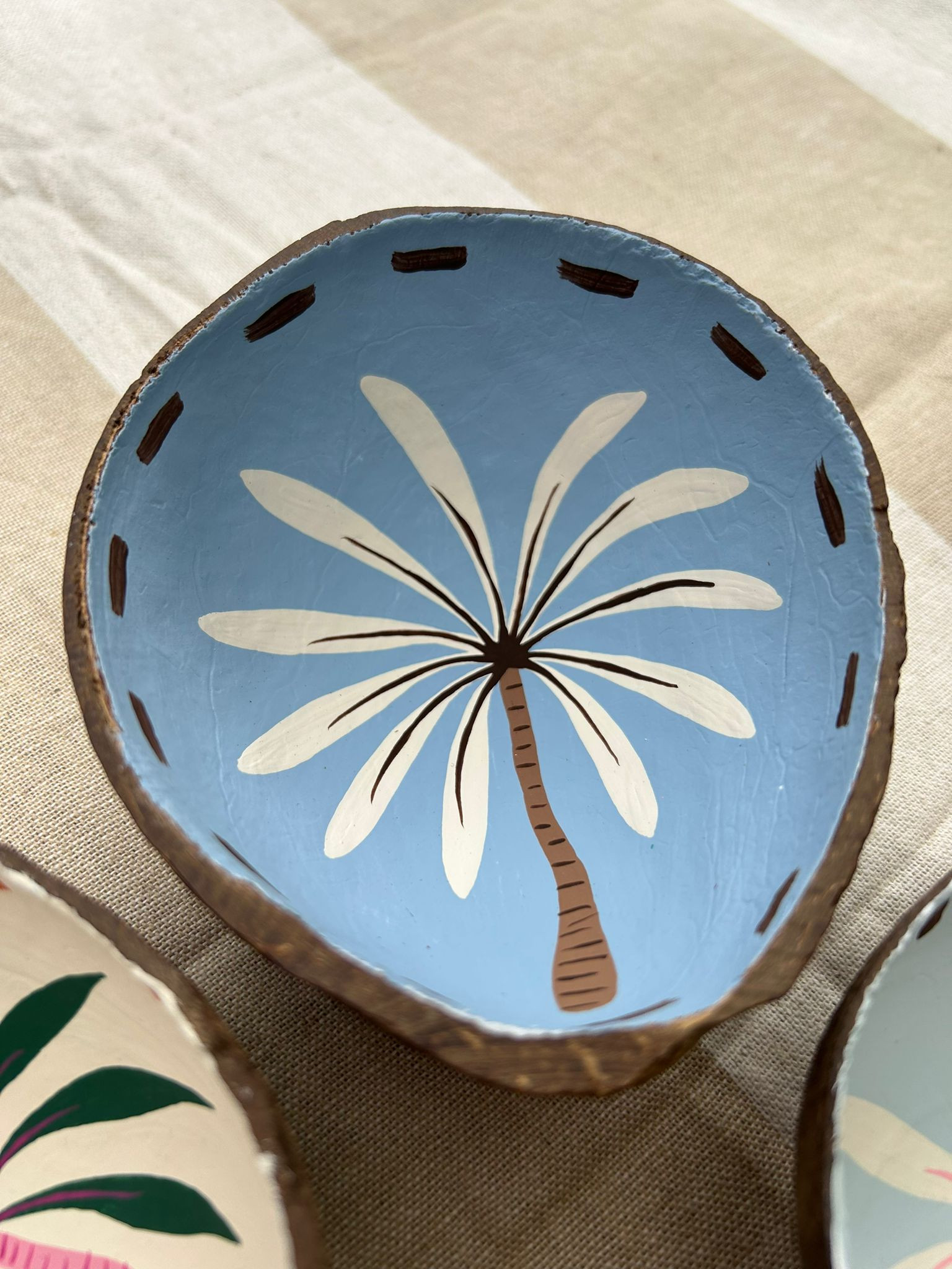 Coco Dark Blue Palm Tree