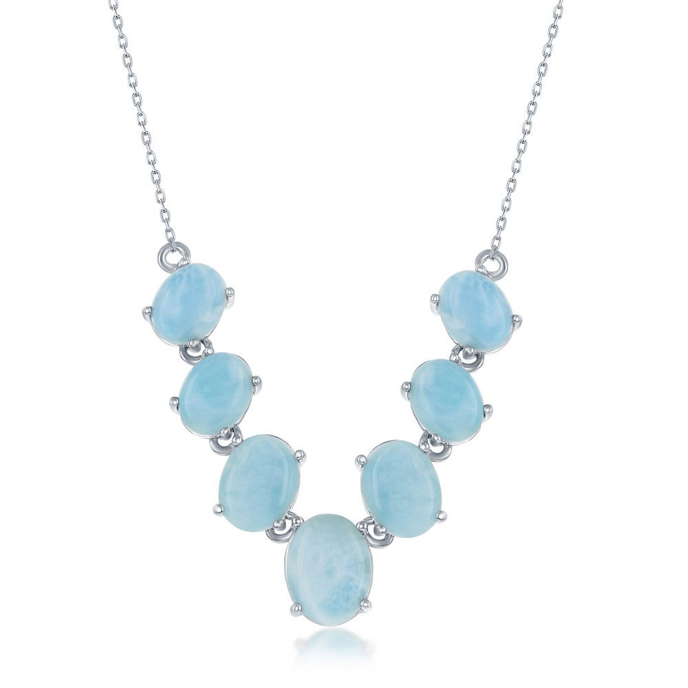 Multi Stone Larimar Neckalce