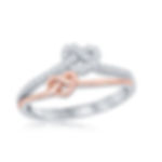 Two-Tone Rose Knot Ring