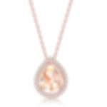 Morganite Set Necklace and Earringd, Teardrop