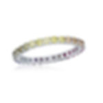 Rainbow Eternity Ring, Yellow or White