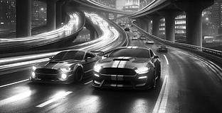 Cars on road