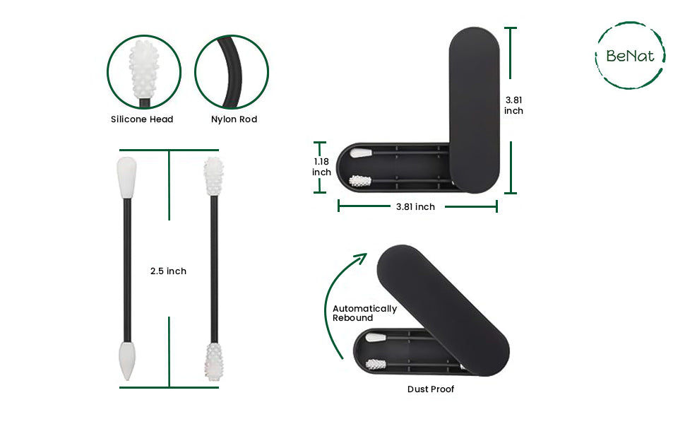 Thumbnail: Reusable Silicone Cotton Swab -2 Pack