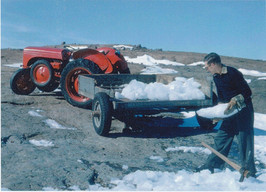 Collecting Ice for drinking water