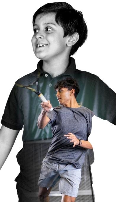 DTP student with an inlaid image of his inner player.