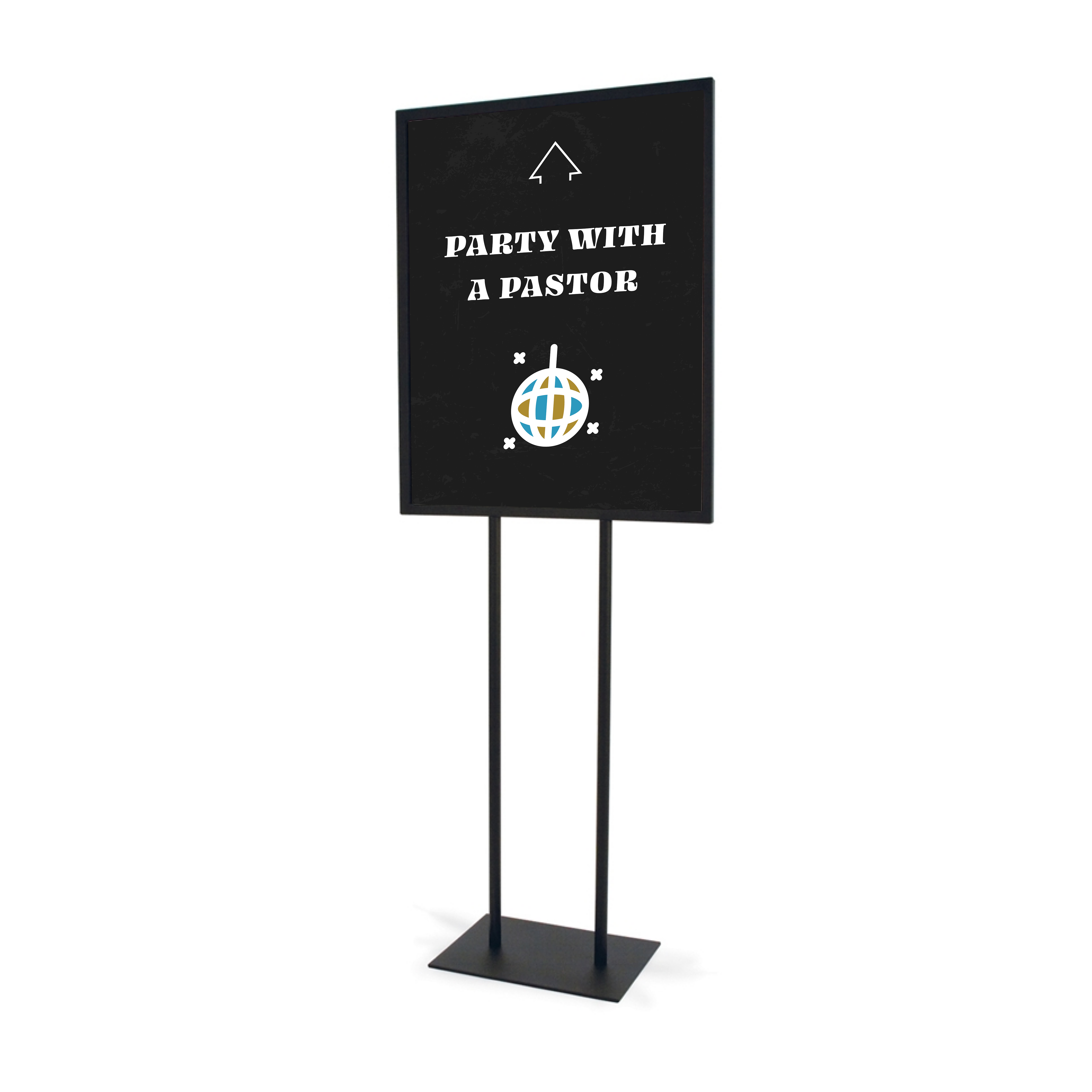 Metal Floor Sign Stand