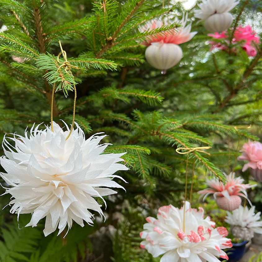 Isblomster og julekugler