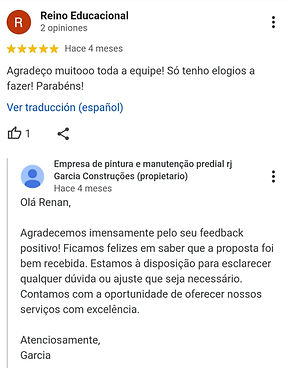 Avaliação empresa Garcia Construções