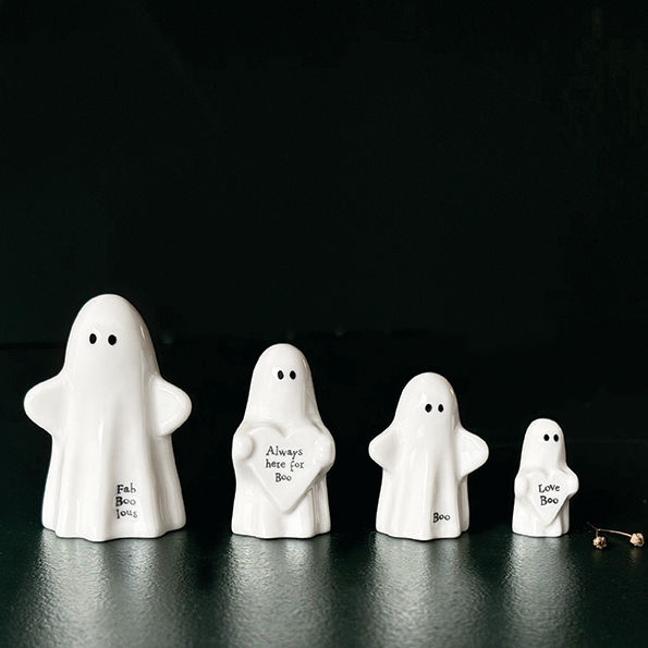 Thumbnail: Standing Ceramic Ghost Figurine – Boo