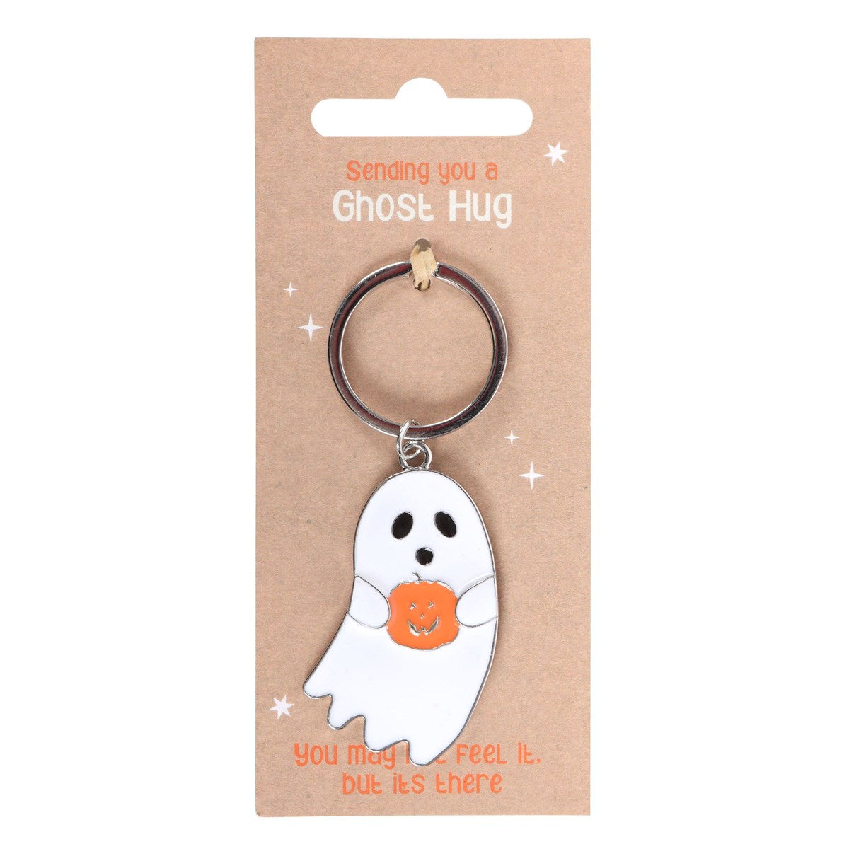 Ghost Hug Enamel Keyring