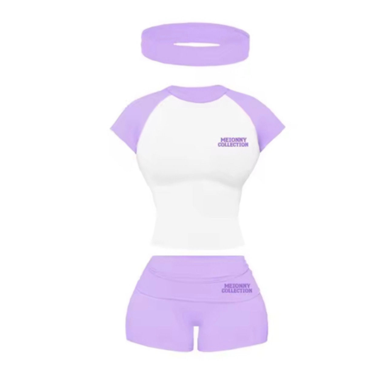 Purple Shorts Set