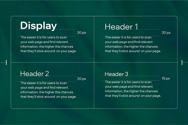 web typography rules - font size and scale