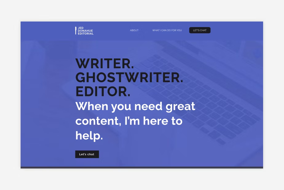 writing portfolio example
