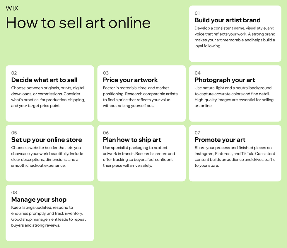 how to sell art online