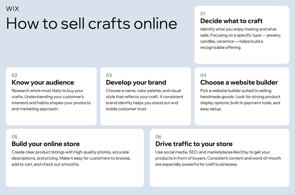 how to sell crafts online