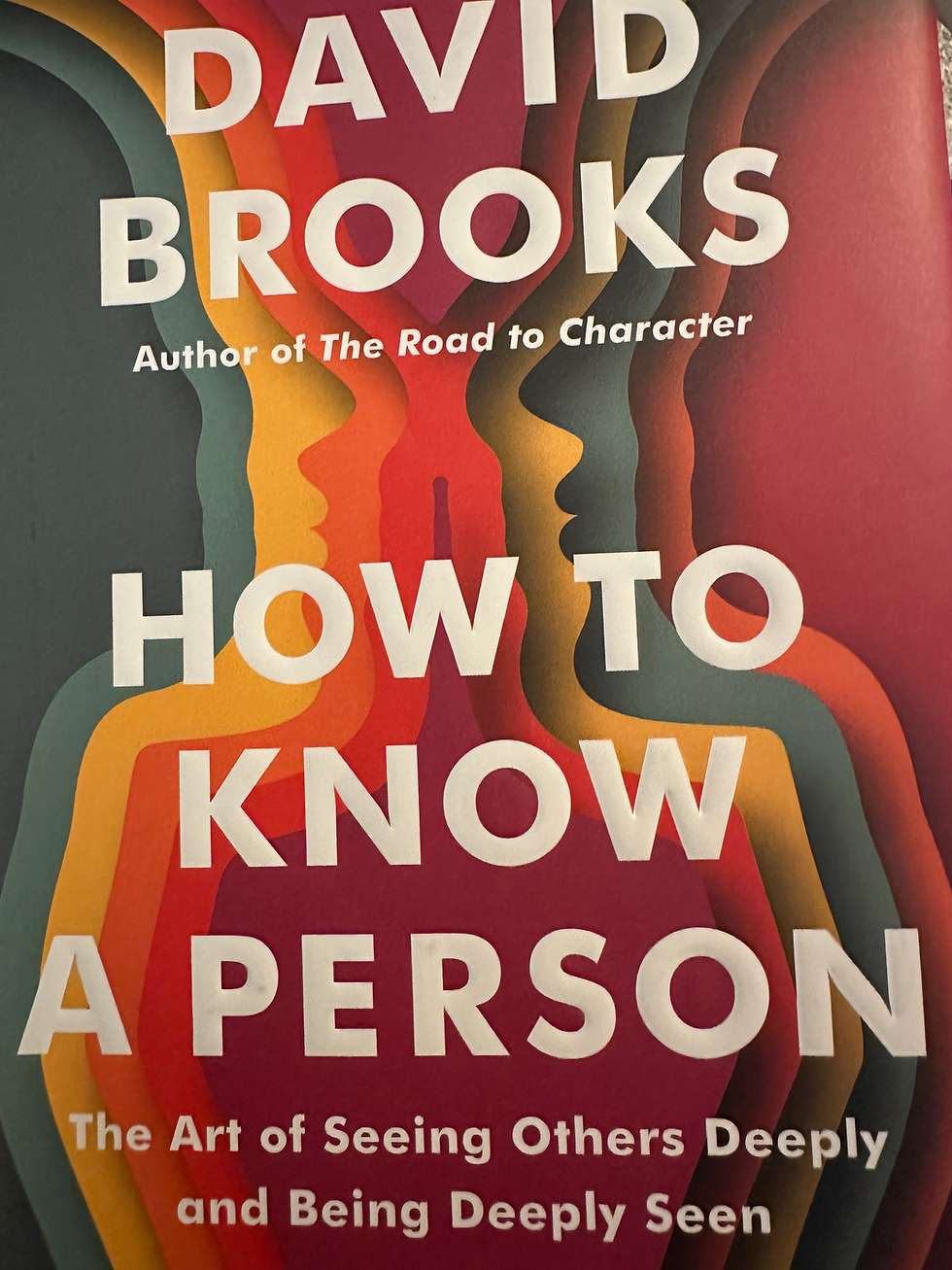 Cover of David Brooks' book "How to Know a Person"