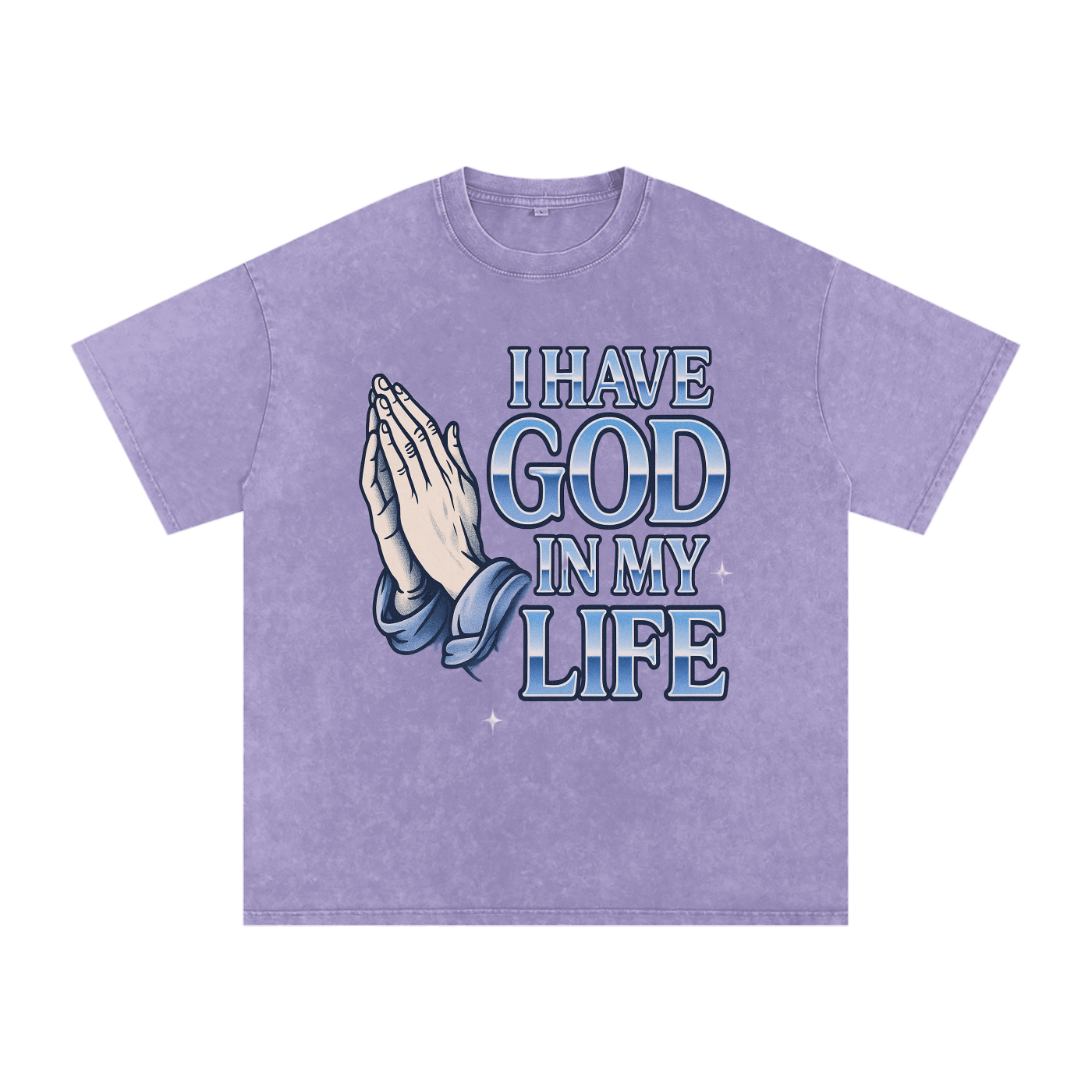 Traq Life GOD LIFE Acid Wash Oversize T-Shirt