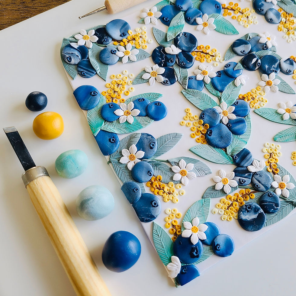 Thumbnail: "Blueberry Patch" Earrings [Rectangle & Diamond Style]