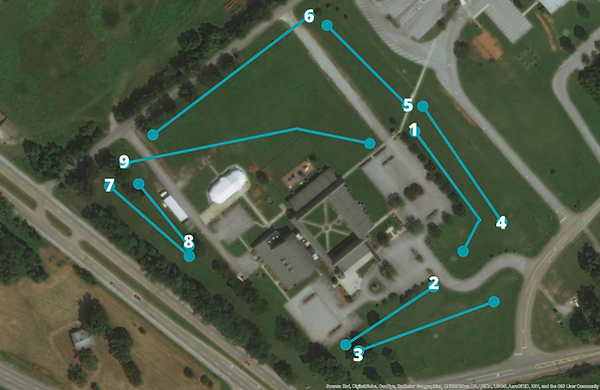 Disc Golf Course Map | Central United Methodist Church (Lenoir City, TN)