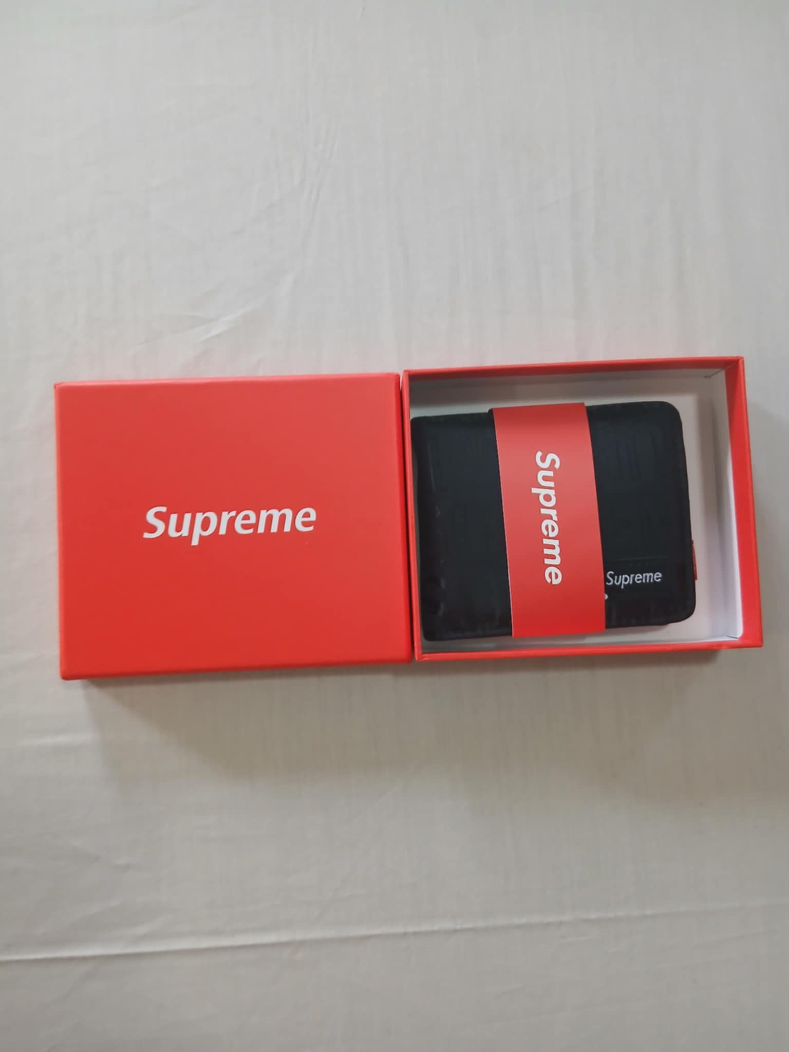 Supreme Embroidered Black Wallet
