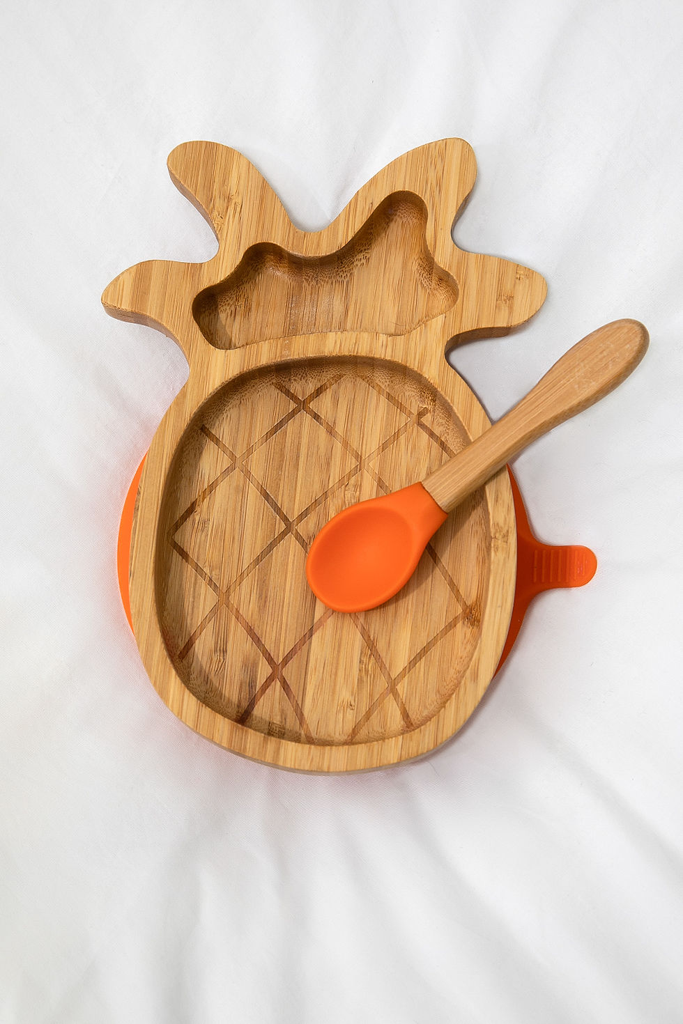 pineapple shaped weaning plate and spoon