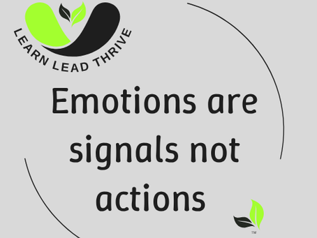 LLT logo stating Emotions are signals not actions