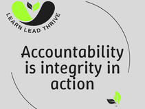 LLT logo with the statement Accountability is integrity in action