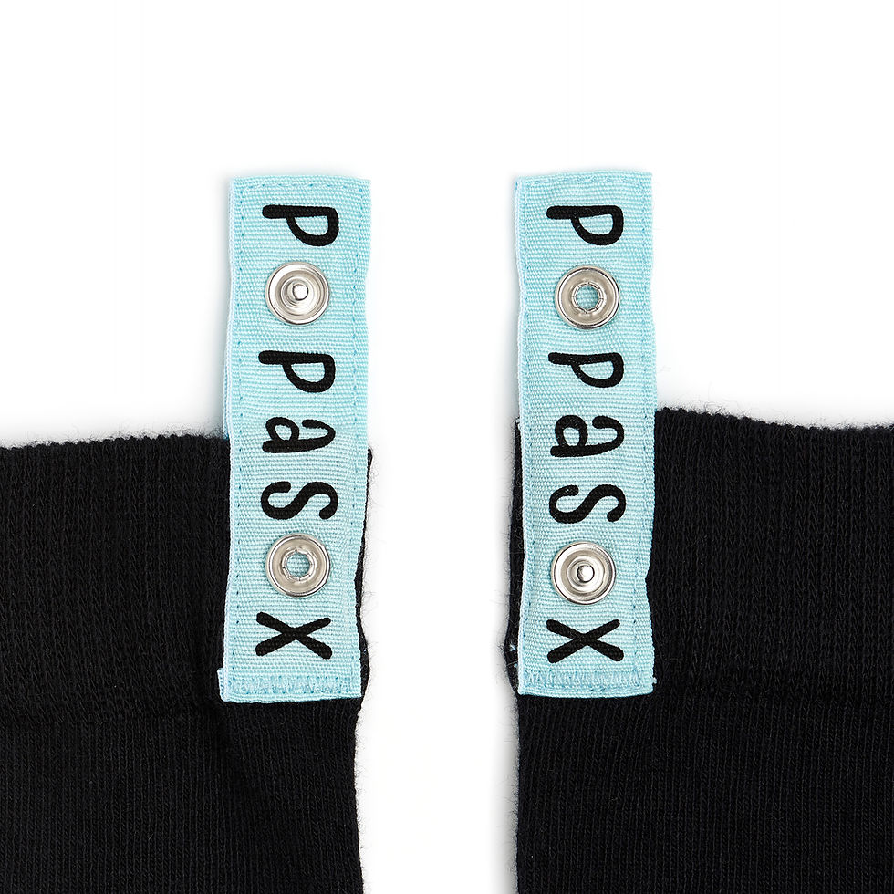 Thumbnail: Black POPASOX Socks Size 8-11