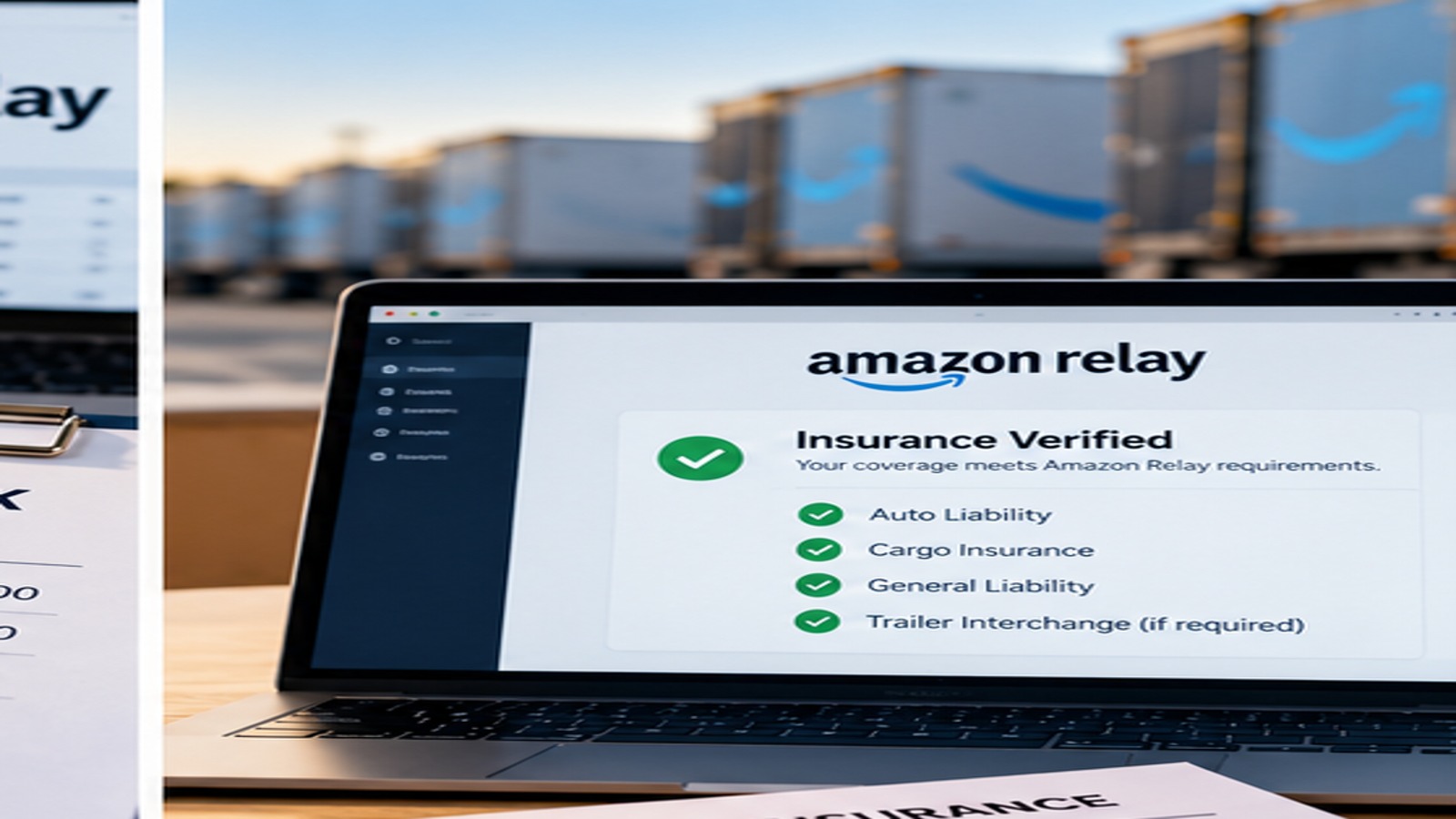 Amazon Relay insurance verification with certificate of insurance and Amazon trailers