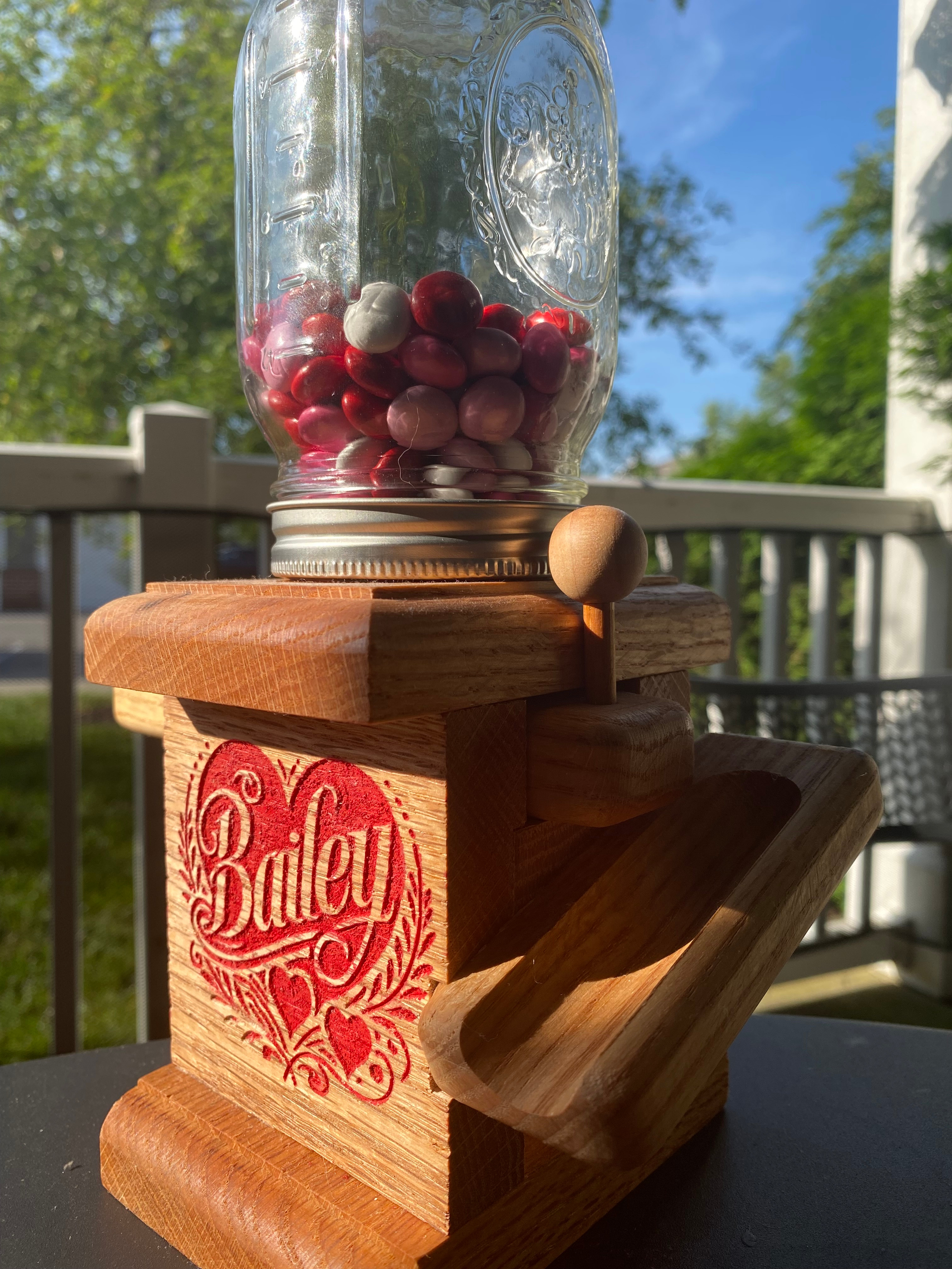 Custom Mason-Jar Candy Dispener