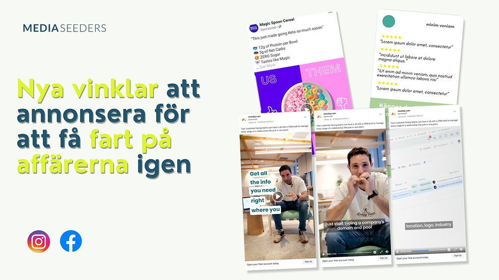 Nya vinklar att annonsera för att få fart på affärerna igen