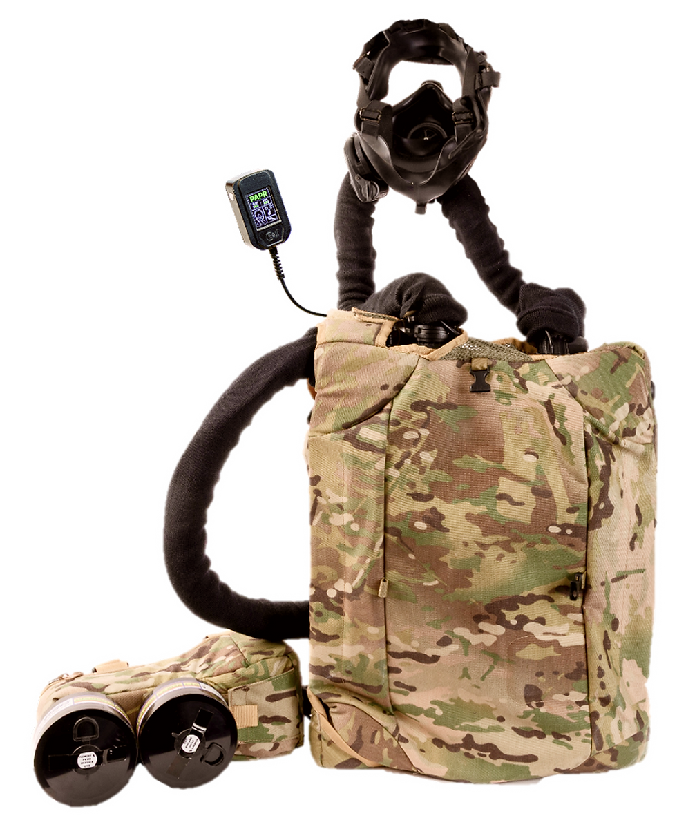Caeli CRUSOE HP (Hybrid) CCBA plus PAPR Terrestrial Rebreather CBRN