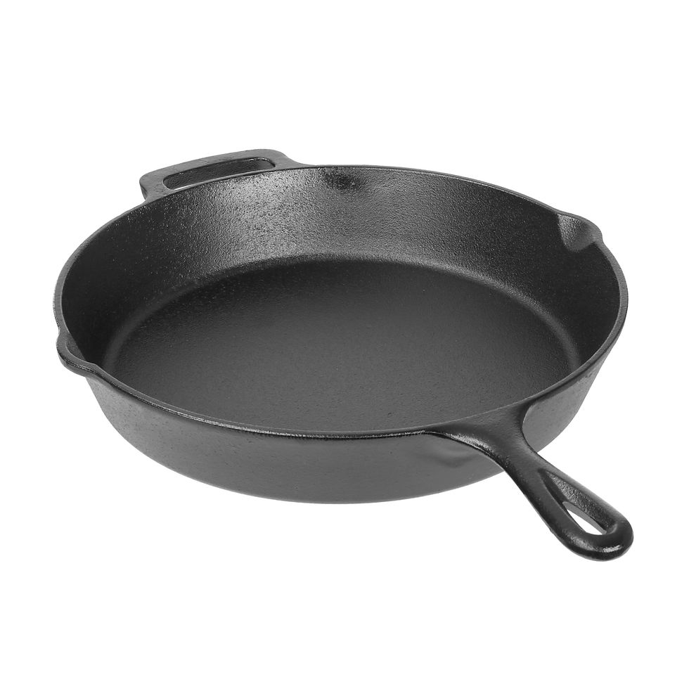 Thumbnail: Cast Iron Skillet Oven Safe Pre-Seasoned Iron Black, 12 Inch