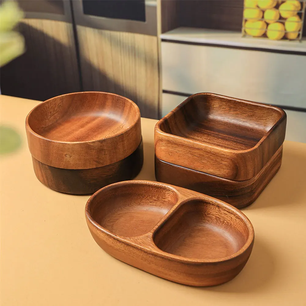 Thumbnail: Wooden Plate Square Tray Dessert Salad Plate Halloween Party Fruit Plate Home Ki