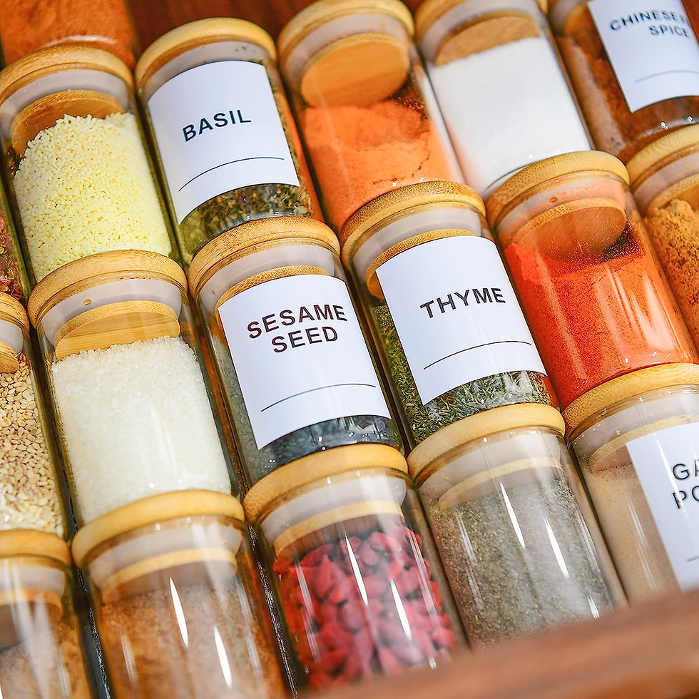 Thumbnail: Glass Spice Jars Set of 20 - 3.2Oz (95Ml) Mini Spice Jar with Bamboo Airtight Li
