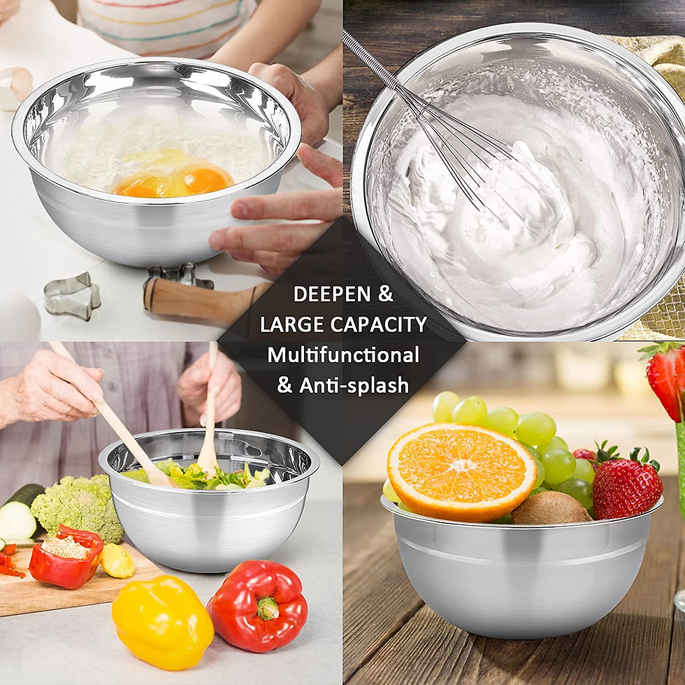 Thumbnail: Mixing Bowls Set of 7, AIKIW Stainless Steel Mixing Bowls with Lids, Size 7,3.5,