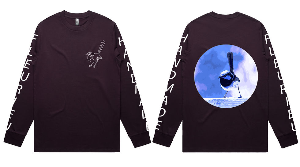 Thumbnail: Blue Wren Long Sleeved Tshirt