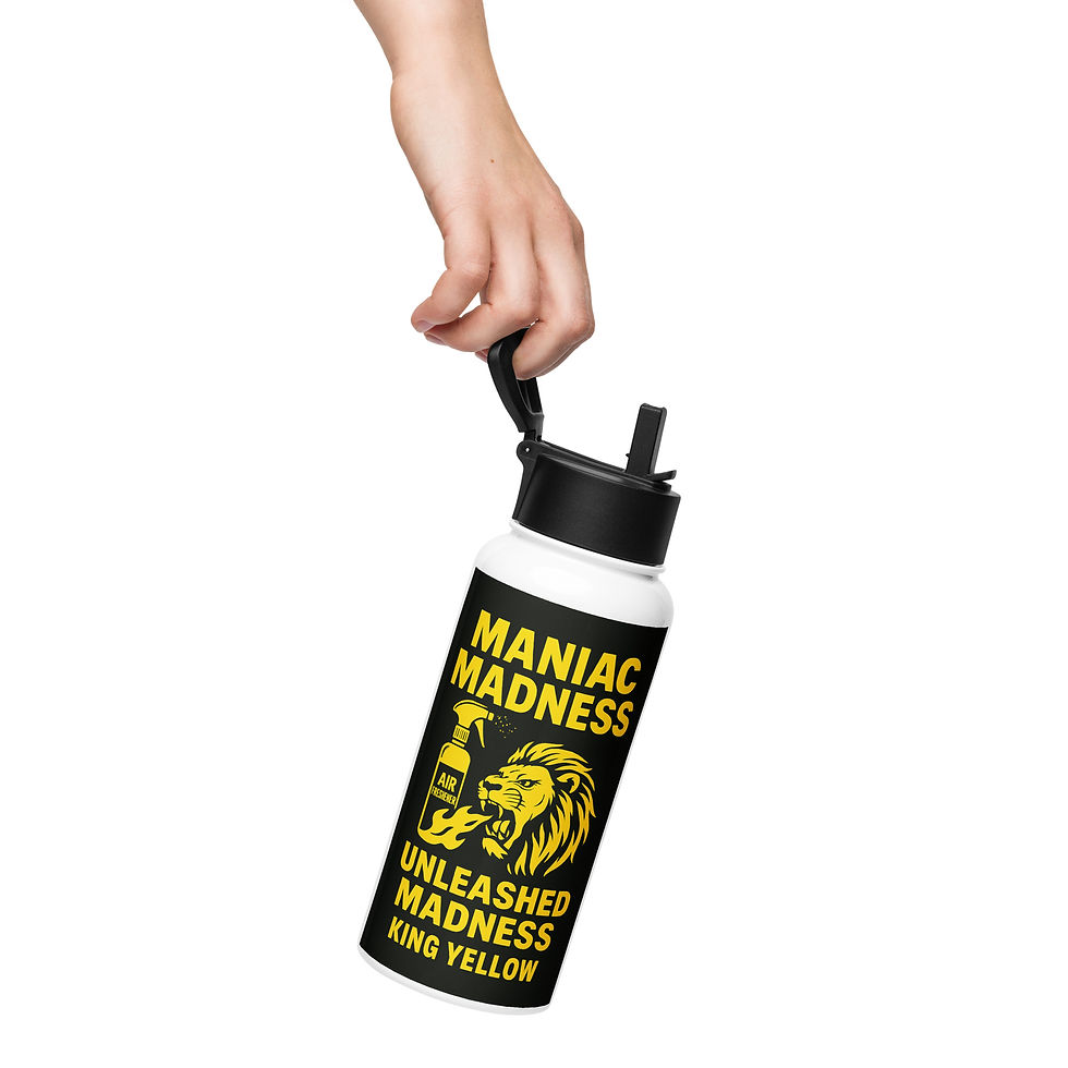 Thumbnail: Stainless steel water bottle with a straw lid
