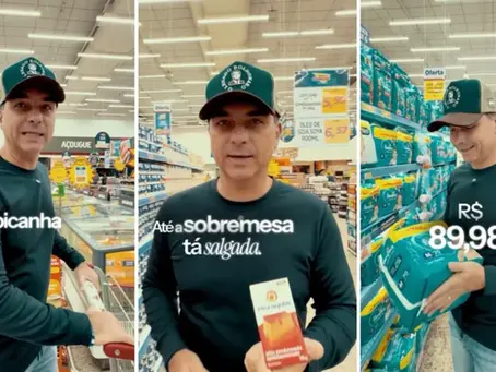 “Poder de compra do brasileiro acabou”, declara Flávio Bolsonaro ao criticar preços em mercado e comparar gestões