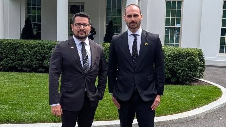 Paulo Figueiredo e Eduardo Bolsonaro | Reprodução