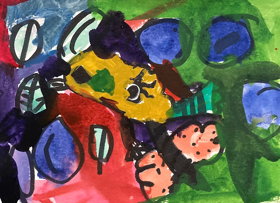 Watercolor and Sharpie