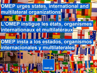 DECLARACIÓN DE LA ASAMBLEA MUNDIAL DE OMEP 2021