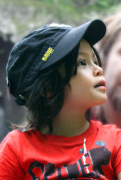 Yogi Fraisl being impressed by the Gunung Kawi Temple in Bali