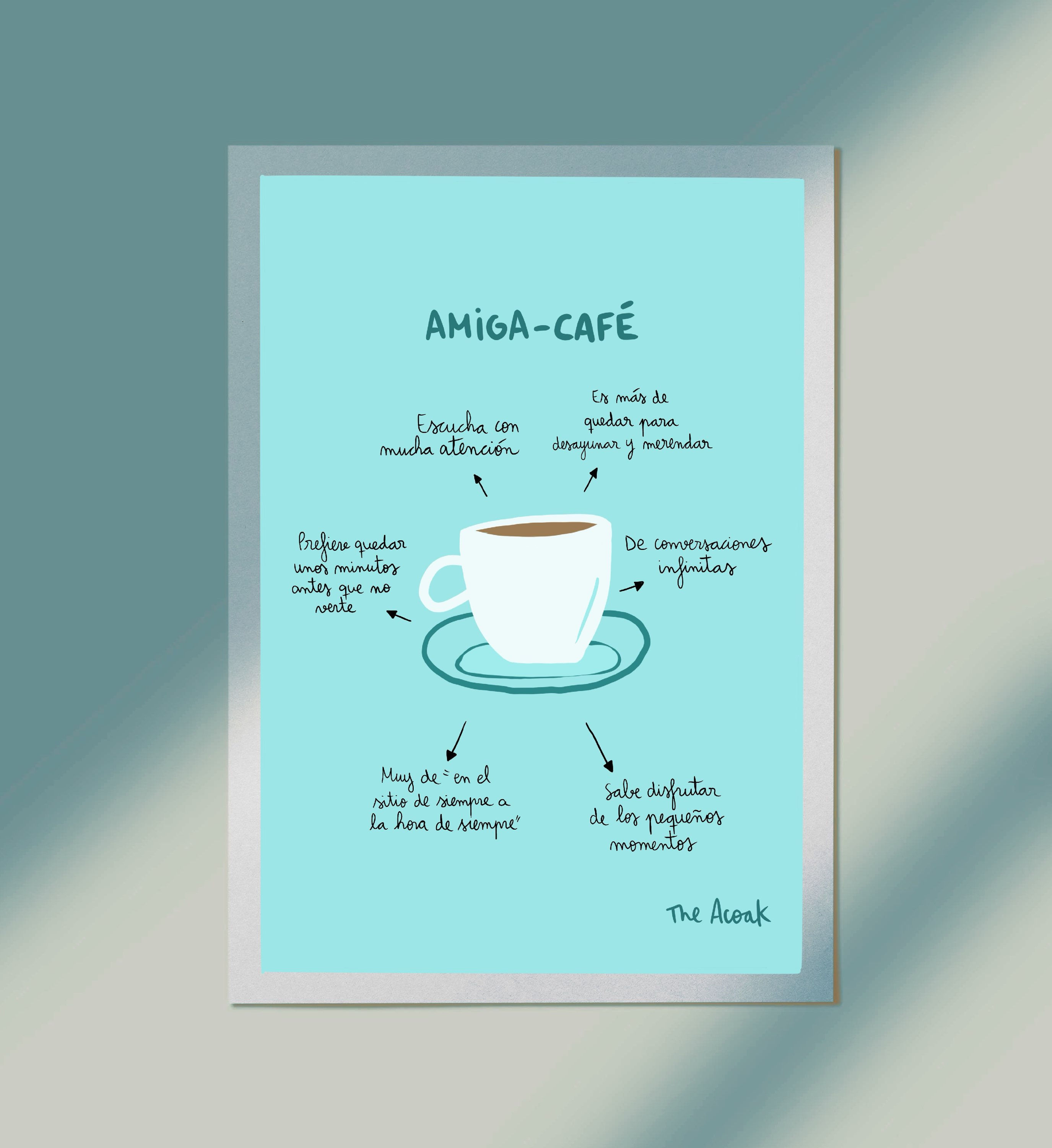 Lámina amigo/a-café
