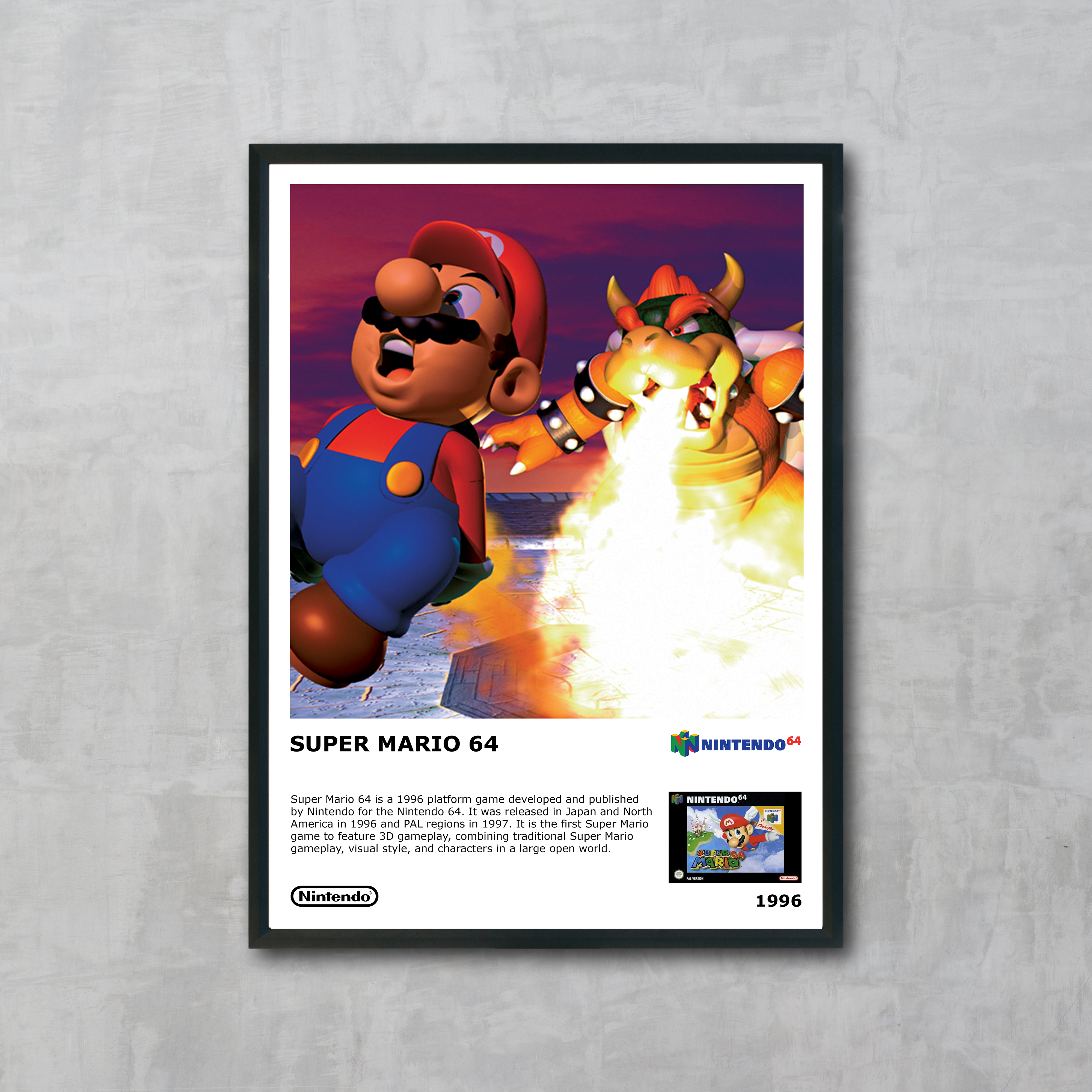 Super Mario 64 - Informative Art Print - A3 Size