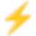Relâmpago amarelo brilhante, símbolo de energia