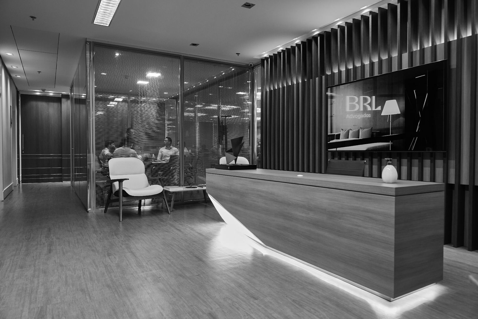 Foto do escritorio em PB